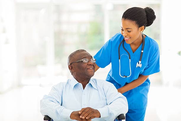 Family caregiver and loved one sharing a moment